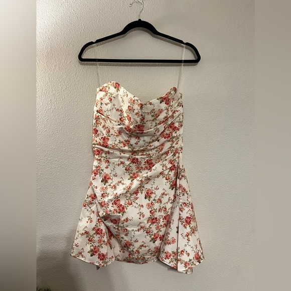 House of CB Floral Mini Dress - Pink and White - Picture 2 of 8